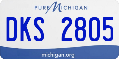 MI license plate DKS2805