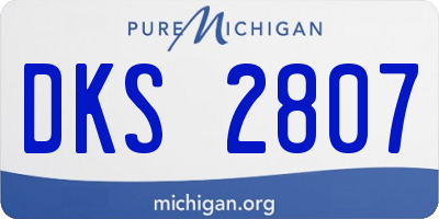 MI license plate DKS2807