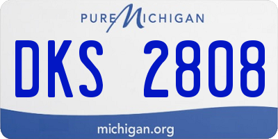 MI license plate DKS2808