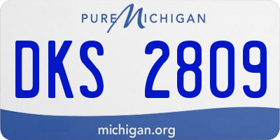 MI license plate DKS2809