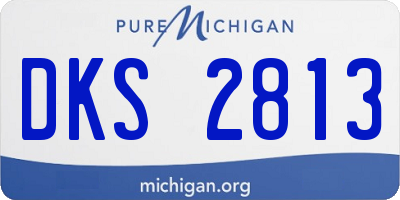 MI license plate DKS2813