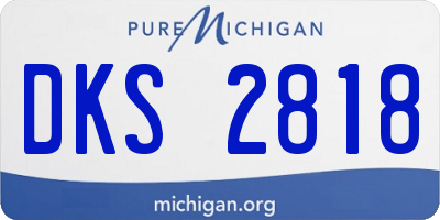 MI license plate DKS2818