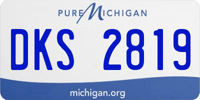MI license plate DKS2819