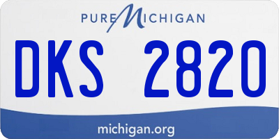 MI license plate DKS2820