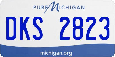 MI license plate DKS2823