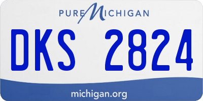 MI license plate DKS2824