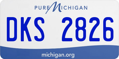 MI license plate DKS2826