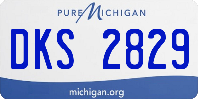 MI license plate DKS2829