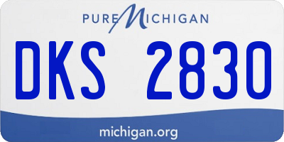 MI license plate DKS2830