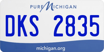 MI license plate DKS2835