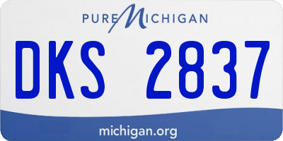 MI license plate DKS2837