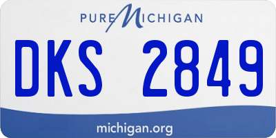 MI license plate DKS2849