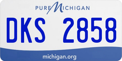 MI license plate DKS2858