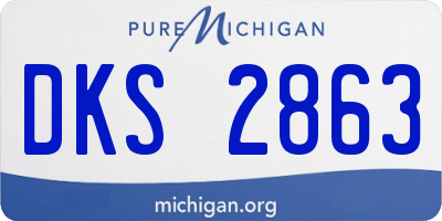 MI license plate DKS2863