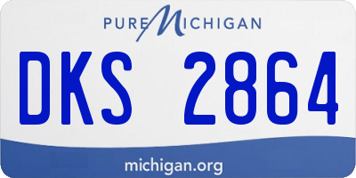 MI license plate DKS2864