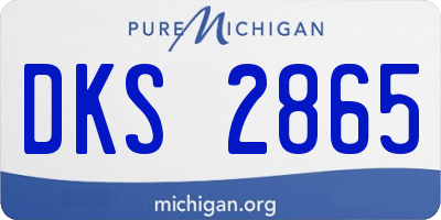 MI license plate DKS2865