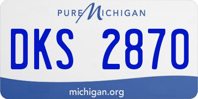 MI license plate DKS2870