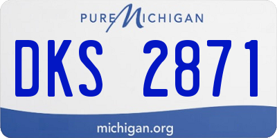 MI license plate DKS2871