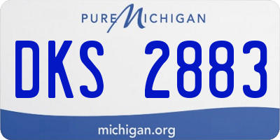MI license plate DKS2883
