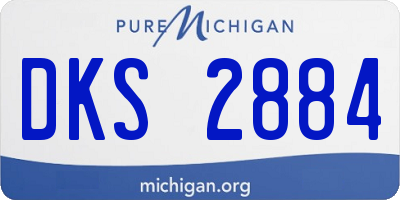 MI license plate DKS2884
