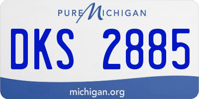 MI license plate DKS2885
