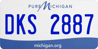 MI license plate DKS2887