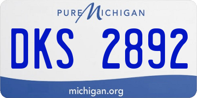 MI license plate DKS2892