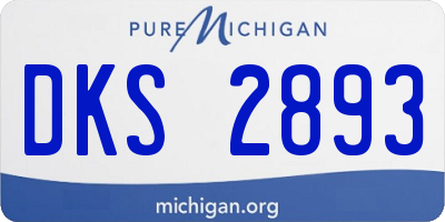 MI license plate DKS2893
