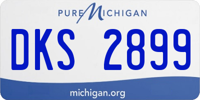 MI license plate DKS2899