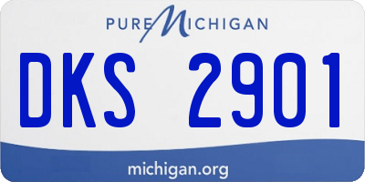 MI license plate DKS2901
