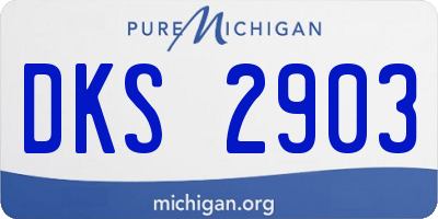 MI license plate DKS2903