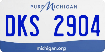 MI license plate DKS2904