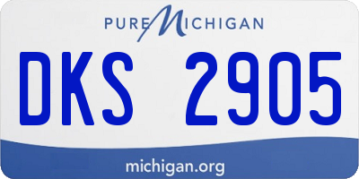 MI license plate DKS2905