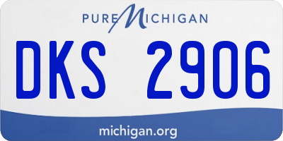MI license plate DKS2906
