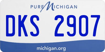 MI license plate DKS2907