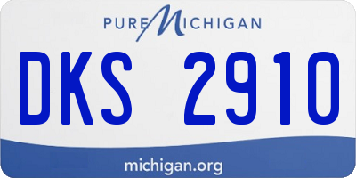 MI license plate DKS2910