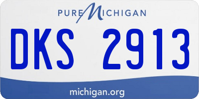 MI license plate DKS2913