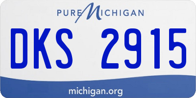 MI license plate DKS2915
