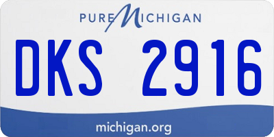 MI license plate DKS2916