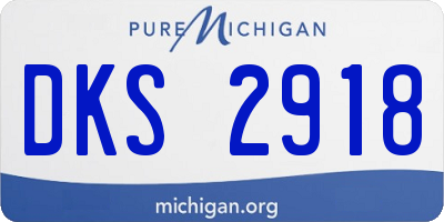 MI license plate DKS2918