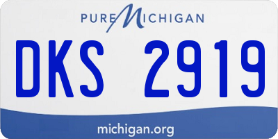 MI license plate DKS2919