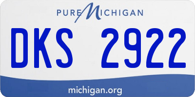MI license plate DKS2922