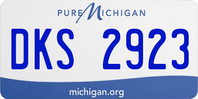 MI license plate DKS2923