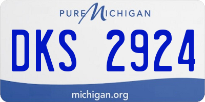 MI license plate DKS2924