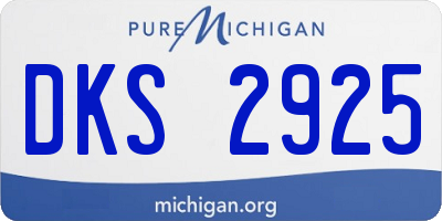MI license plate DKS2925