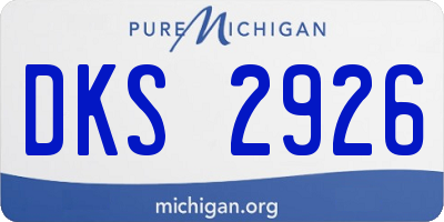 MI license plate DKS2926