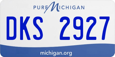MI license plate DKS2927