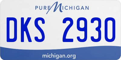 MI license plate DKS2930