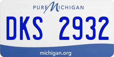 MI license plate DKS2932