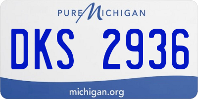 MI license plate DKS2936
